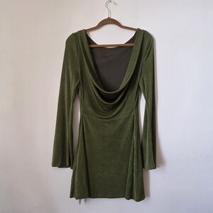 Olive Backless Dress